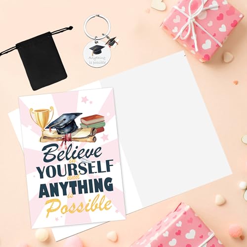 Graduation Card Set 2026 with Keychain - Believe in Yourself