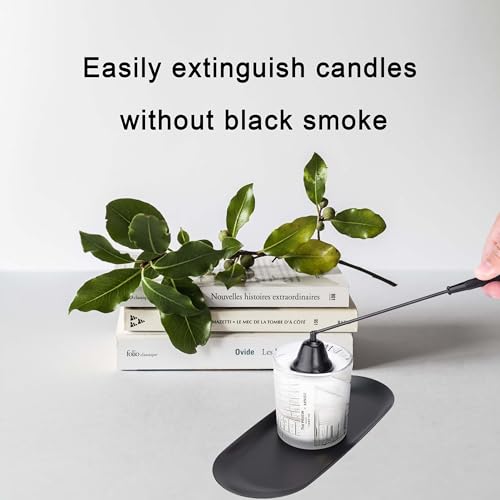 Stainless Steel Candle Snuffer - 9.8 Inch Candle Extinguisher - Black