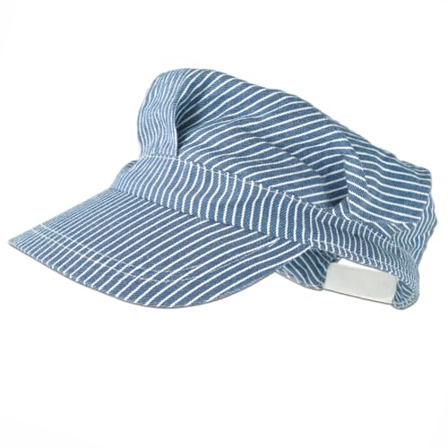 Beistle Blue and White Train Engineer Hat - Adjustable Costume Accessory