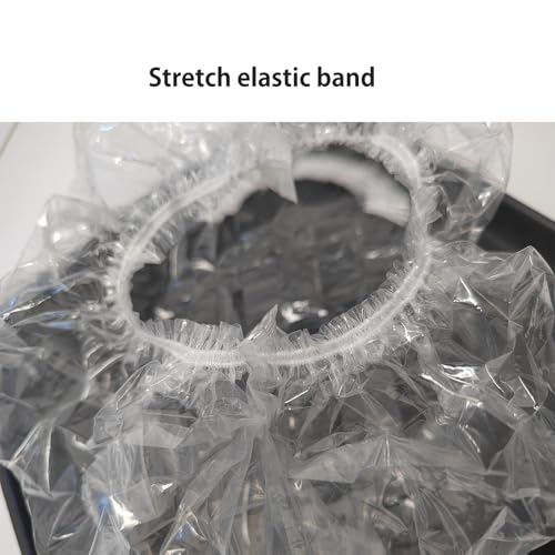Yamlnke Disposable Shower Caps 30 Pack - Thick Clear Plastic Elastic Hair Caps for Home, Travel, and Salon