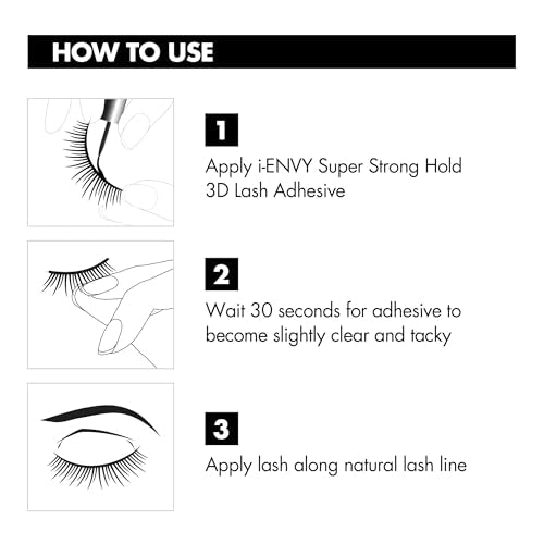 i-Envy Super Strong Hold False Eyelash Adhesive Brush-On Black