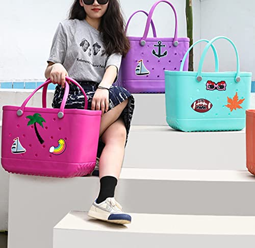 Rubber Beach Bag Charms - PVC Decorative Accessories for EVA Totes