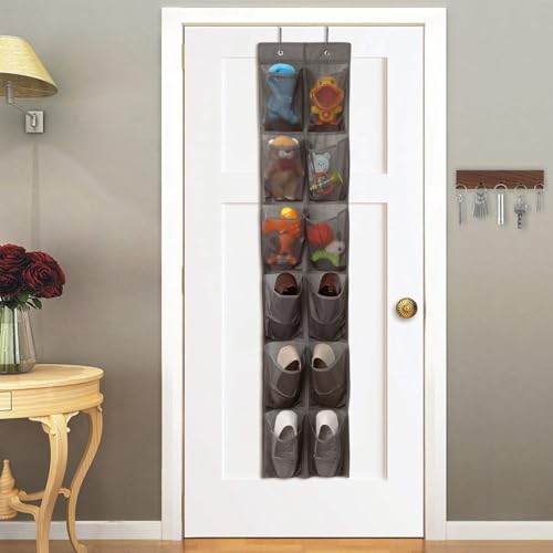 GOMAJI Over The Door Shoe Organizer with 12 Large Pockets