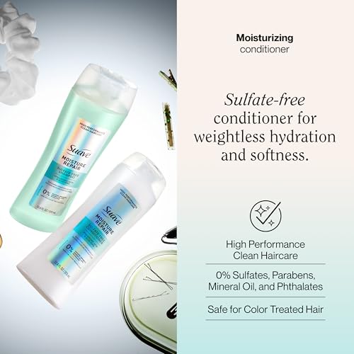 Suave Moisture Repair Conditioner with Hyaluronic Acid & Aloe Vera, 12.6 oz
