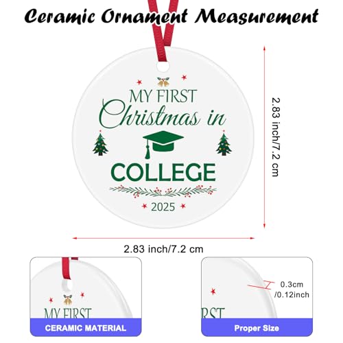 College Freshman Christmas Ornament - First Year Keepsake Gift