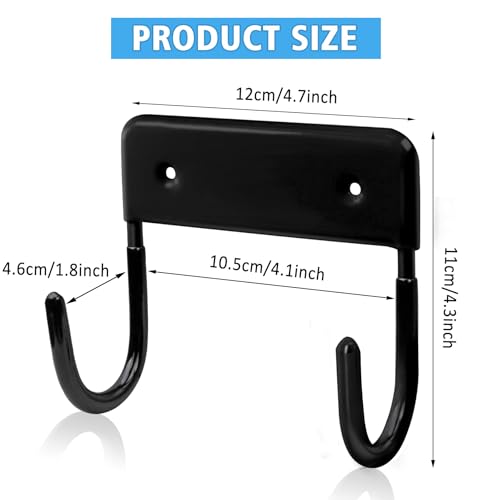 Pensino Wall-Mounted Ironing Board Holder - Black Organizer Rack