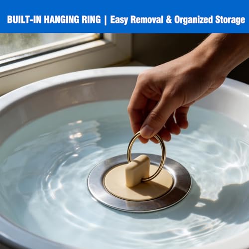 Uroventrix 2-Pack Universal Rubber Drain Stopper for Sink & Bathtub