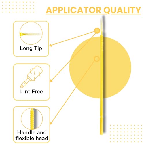 Genco Dental Disposable Micro Applicator Brushes for Eyelash Extensions, 100 Pack