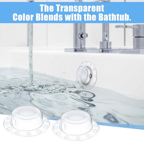Bremorou Universal Silicone Bathtub Overflow Drain Cover, 2 Pack