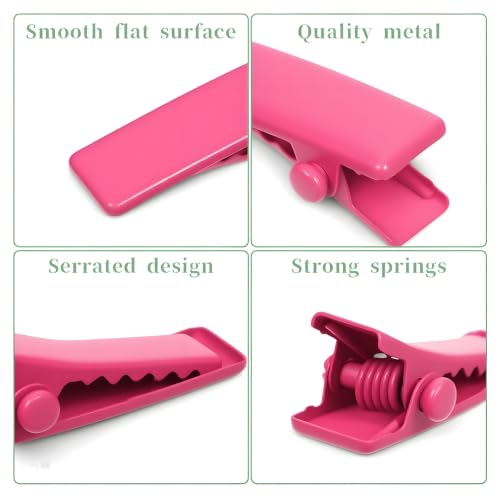 Bruislard 100 Pcs Mini Alligator Clips 2cm Small Metal Hair Barrettes