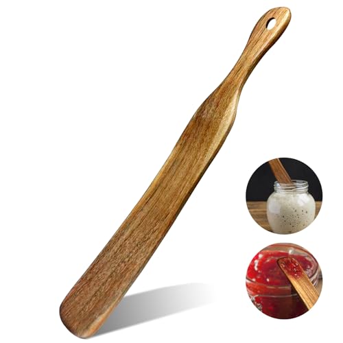 11" Acacia Wood Spurtle for Sourdough Baking | Nonstick Safe