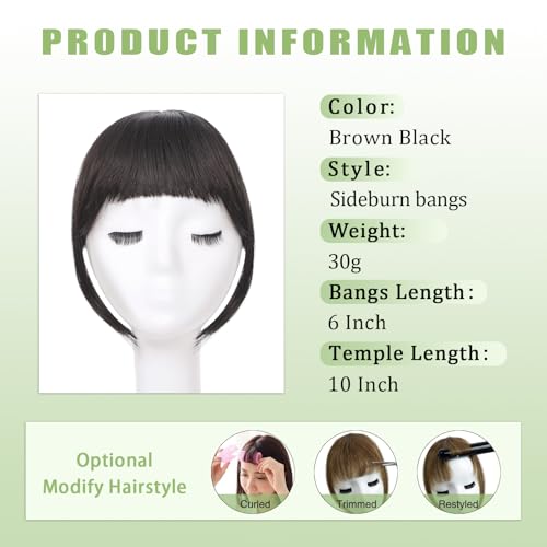 Savila Clip on Bangs for Women Synthetic Hair Piece