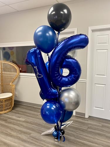 Night Blue 40-Inch Number 6 Balloon - Jumbo Birthday Decoration