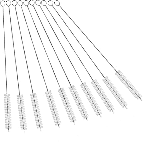 10-Piece Stainless Steel Straw Cleaner Brush Set for Baby Bottles & Stanley Cups