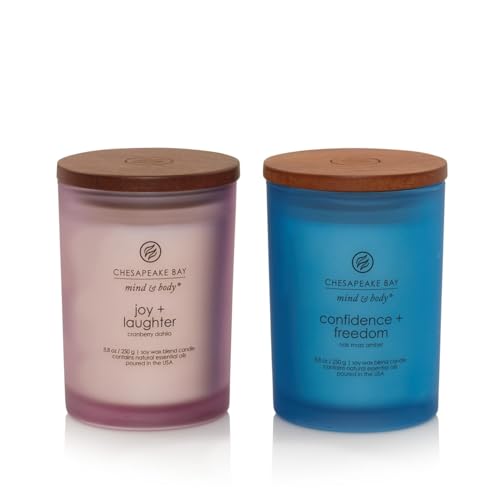 Chesapeake Bay Candle 2-Pack Medium Jar Candles - Joy + Laughter & Confidence + Freedom