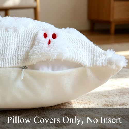 Halloween Ghost Pillow Covers Set of 2 - 18x18 Fall Decor