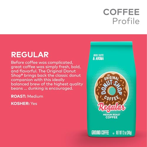 The Original Donut Shop Medium Roast Ground Coffee, 12 oz Bag