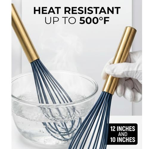 Farberware Gold Silicone Mini Whisks Set of 2 - Heat Resistant
