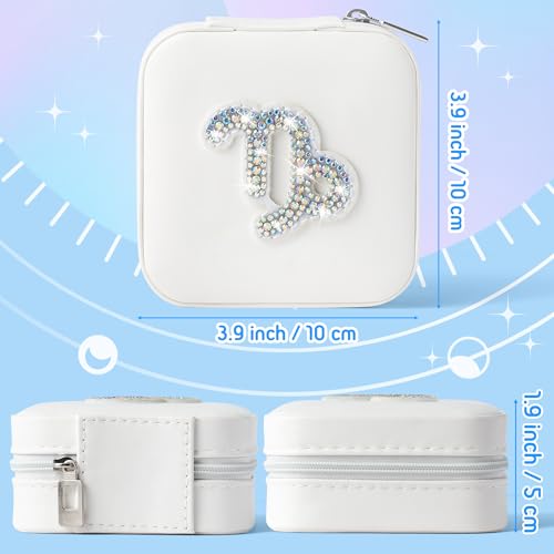 Zodiac Travel Jewelry Case for Women | Compact Organizer for Rings, Earrings & More