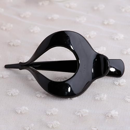 JazSwirl Large Flat Claw Clips for Thick and Thin Hair, Durable PC Plastic