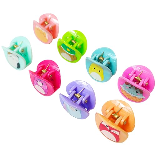 Squishmallows Butterfly Hair Clips 8-Pack Small Claw Clips Multi Color