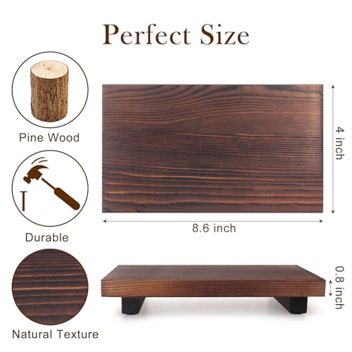Small Wood Bathroom Tray - 8.6" Farmhouse Countertop Riser for Soap