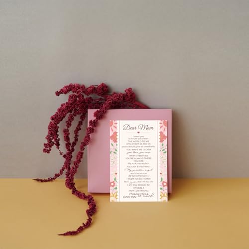 Heartfelt Mom Birthday Card from Son or Daughter - Elegant Design