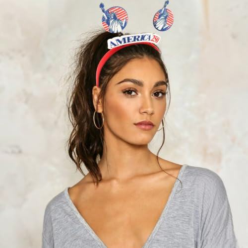 Exacoo USA 250th Anniversary Headband Red White Blue 4th of July Hair Accessory