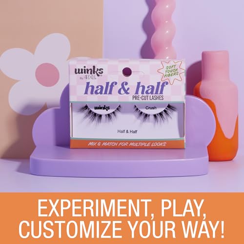Ardell Winks Pre-Cut Half Eyelashes - Wispy Cat Eye False Lashes 1 Pack
