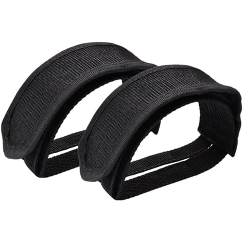 2 Pcs Black Beam Strap Pedal Straps Cycling Kids Bike Foot Pedal Straps Toe Clips Straps Tape for Fixed Gear Bike Pedals and Cleats Parts