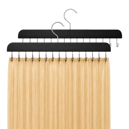 Hair Extension Organizer - 2 Pack Storage Hanger with Metal Hooks
