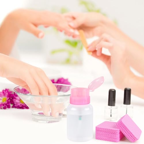 Lint Free Nail Wipes and Pump Dispenser Bottle for Gel Polish Remover