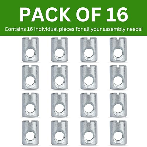 IKEA Replacement Cross Dowel Barrel Nut Sleeve - Pack of 16