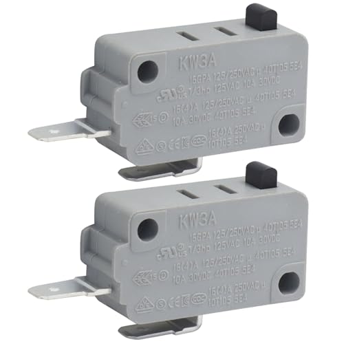 Murtenze KW3A Microwave Oven Door Switch - 16A, 2 Pack