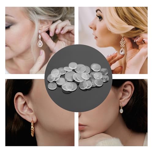 Clear Silicone Piercing Discs for Healing Bumps & Keloids - 30 Pcs