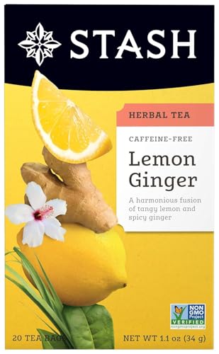 Stash Lemon Ginger Herbal Tea - 20 Foil-Wrapped Tea Bags