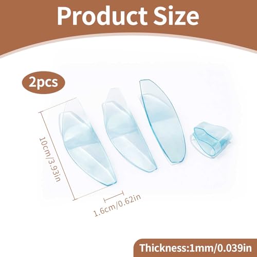 Silicone Lash Lift Shields - 2 Pairs Ultra-Thin Glueless Eyelash Perming Pads (Blue)