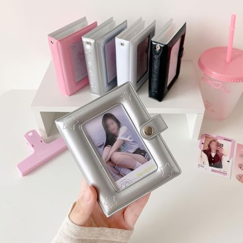 WELLRI Mini Photo Card Binder Album - 40 Pocket Holder for Kpop & Polaroid Photos