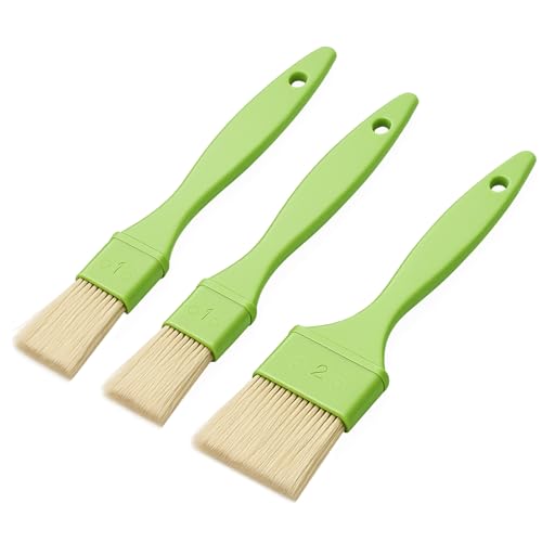 Miryelis 3-Piece Pastry Brush Set, Heat-Resistant Cooking & BBQ Basting Brushes