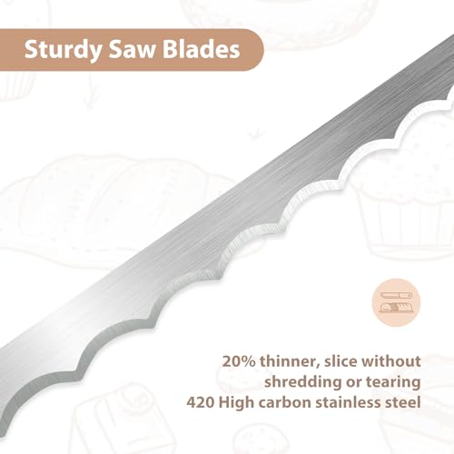 HOTTOR Acacia Wood Sourdough Bread Knife - 16" Serrated Slicer