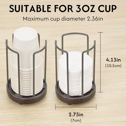 MorrowLiving 3oz Disposable Cup Holder for Bathroom and Espresso Bar