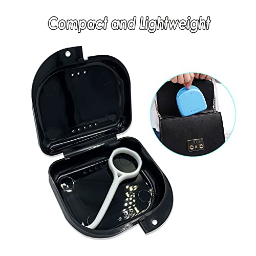 Orthodontic Retainer Case with Vent Holes and Secure Snap Lock