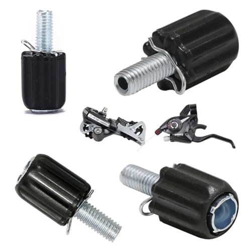 6 Pack Rear Derailleur Barrel Adjuster Replacement Shift Cable Downtube Index M5 Adjusting End Screw for Bike Rear Derailleur Down Tube Housing Stop Gear Shifter