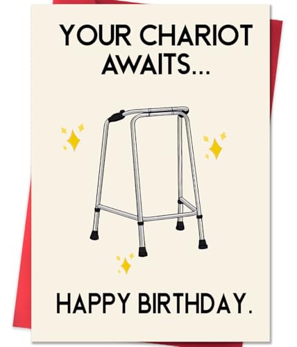 Funny Birthday Card for Men and Women - 5.3x8 Inch, Recycled Cardstock
