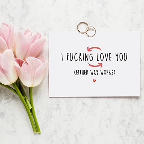 Spercy Naughty Valentine's Day Card for Him & Her - I Love You