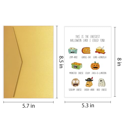 Funny Cheese Pun Halloween Greeting Card for Cheese Lovers
