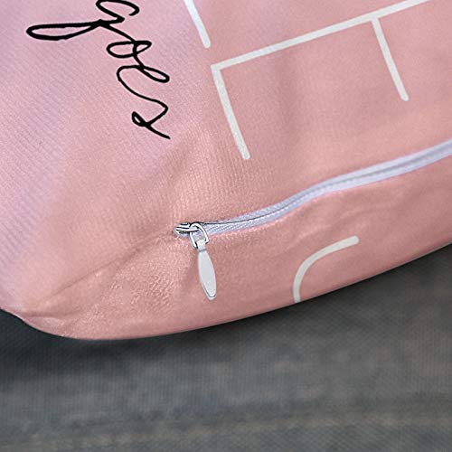 Emvency 16x16 Inch Blush Velvet Body Pillow Cover with Zipper - Pack of 1