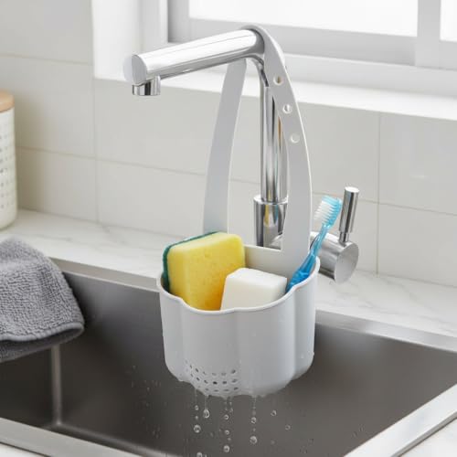 2-Pack Hanging Sink Storage Basket - Gray Portable Organizer