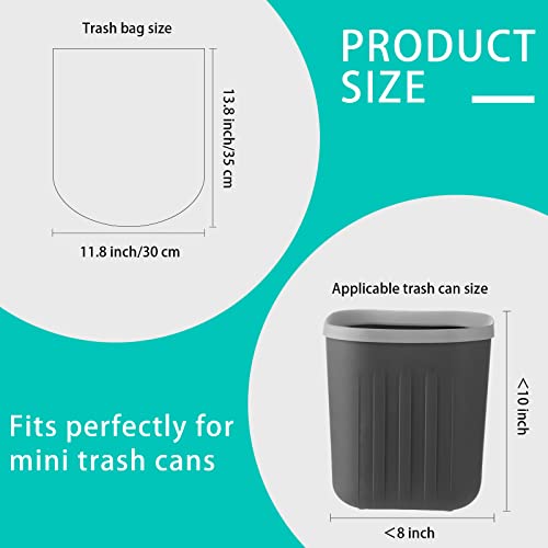 Mini Trash Bags, 0.5 Gal, 300 Counts, Leak-Proof White