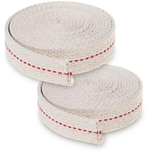3/4 Inch Cotton Oil Lamp Wick, 13 Feet Replacement for Lanterns & Burners